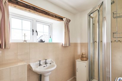 The bathroom at Blackdown Cottage, Devon