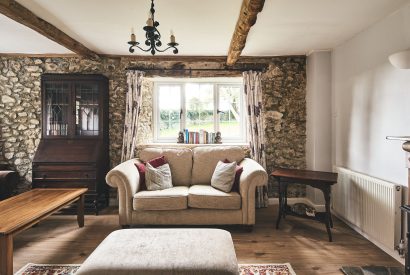 The living room at Blackdown Cottage, Devon