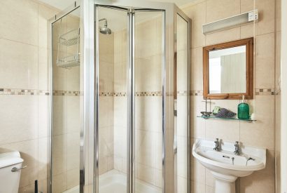 The bathroom at Harcombe Cottage, Devon