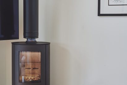 The log burner at Shepherd's Rest, Montgomeryshire