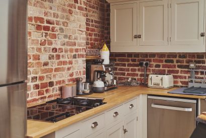 The kitchen at Coastal Manor Retreat, Hampshire
