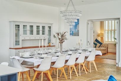 The dining room at Oakfield, Somerset