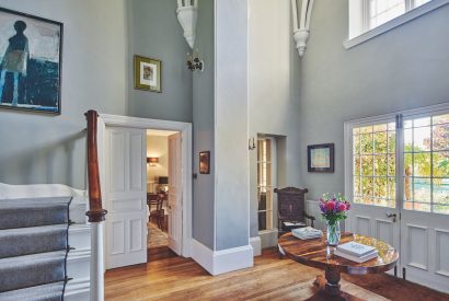 The entrance hall at Roupel Hall, Devon