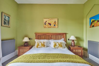 A double bedroom at Roupel Hall, Devon