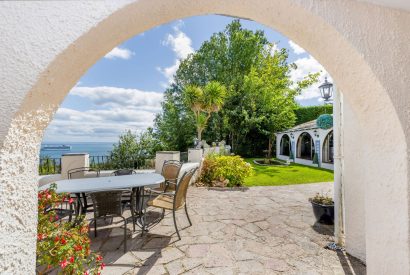 The garden with sea view at Seahaven, Devon