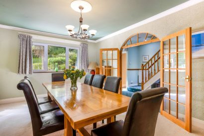 The dining room at Seahaven, Devon
