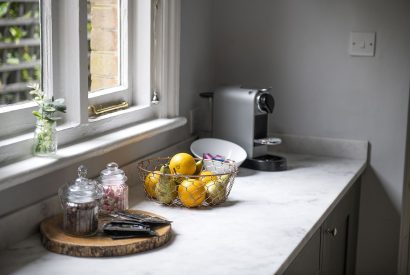 The kitchen at Hedge Farmhouse, Buckinghamshire 