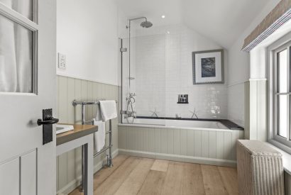 A bathroom at Little Haven, Gower