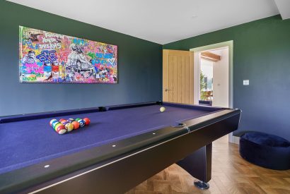The games room at Groeslon, Anglesey