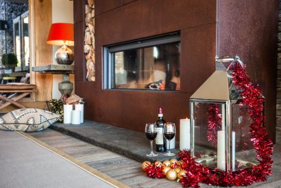 Fireplace at Lake View Lodge, Lake District