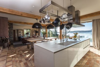 The kitchen at Lake View Lodge, Lake District
