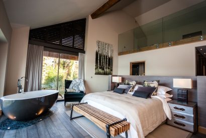 A king size bedroom at Lake View Lodge, Lake District