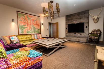 The cinema room at Lake View Lodge, Lake District