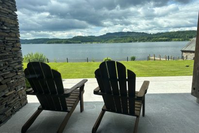 Outdoor seating area at Lake View Lodge, Lake District