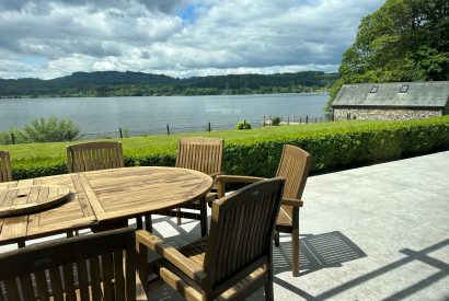 Outdoor dining at Lake View Lodge, Lake District