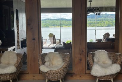 A seating area at Lake View Lodge, Lake District