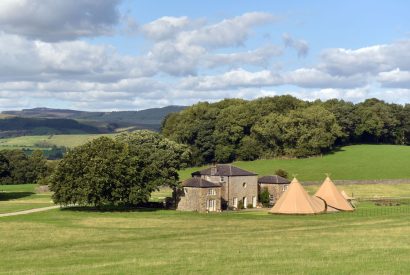 The outside space at Elysium House, Yorkshire Dales