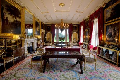 A drawing room at Broughton Hall, Yorkshire Dales