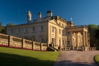 The entrance at Broughton Hall, Yorkshire Dales