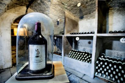 The wine cellar at Broughton Hall, Yorkshire Dales