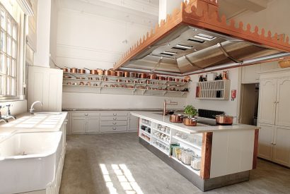 The kitchen at Broughton Hall, Yorkshire Dales