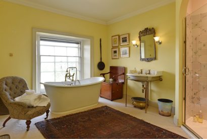 A bathroom at Broughton Hall, Yorkshire Dales