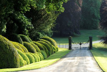 The driveway at Broughton Hall, Yorkshire Dales