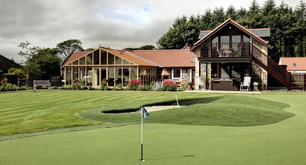 The short-game golf course at Stuart House, St Andrews