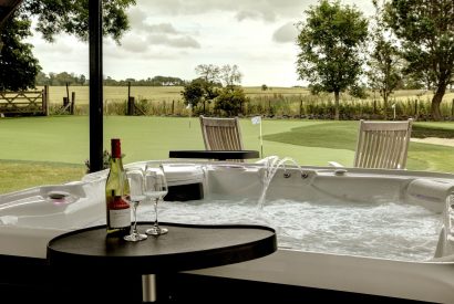 The private hot tub at Stuart House, St Andrews