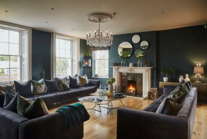 The living room at Chester House, Cheshire