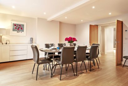 The dining room at Oxwich Retreat, Gower