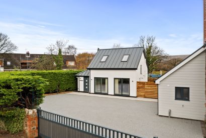 The outdoor space at Oxwich Retreat, Gower