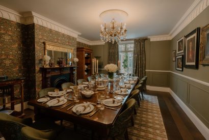 The dining room at Cheshire Manor, Bickerton