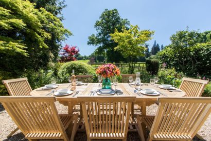 Outdoor dining at The Creamery, Somerset
