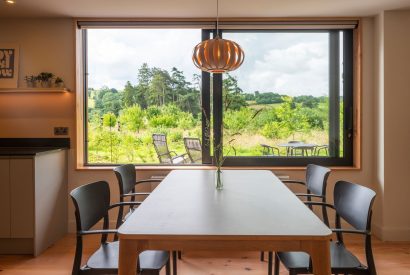 The dining table at Cedar Lodge, Herefordshire