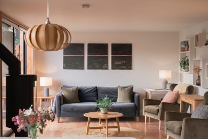 The living room at Cedar Lodge, Herefordshire
