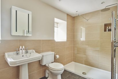 A bathroom at Gardeners Cottage, Cumbria