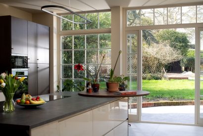 The modern kitchen at Grange Cottage, Bursledon, Hampshire