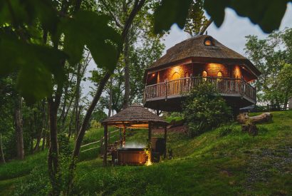 The grounds at Nature's Nest, Malvern Hills