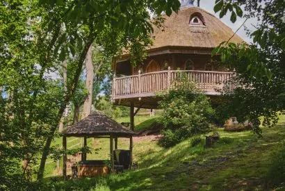 The outdoor space at Nature's Nest, Malvern Hills