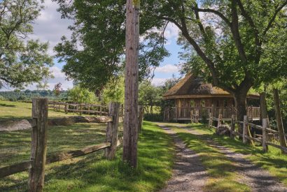 The driveway at Nature's Nest, Malvern Hills