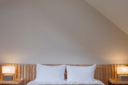 The king size bedroom at Brackenfell Lodge, Herefordshire