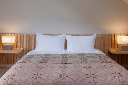 The king size bedroom at Cedar Lodge, Herefordshire