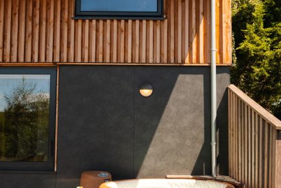The hot tub at Amberwood Lodge, Hereforshire 