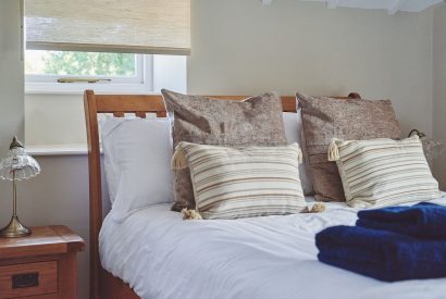 The double bedroom at Victoria Lodge, Welsh Borders