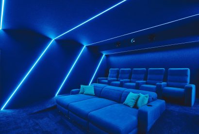 The cinema room at Woodland House, Worcestershire