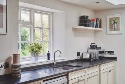 The kitchen at Crooked Cottage, Cotswolds