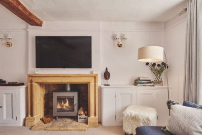The living room at Crooked Cottage, Cotswolds