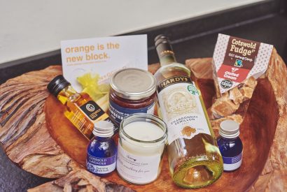 A hamper at Crooked Cottage, Cotswolds