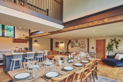 The living space at The Barnstay, Hampshire